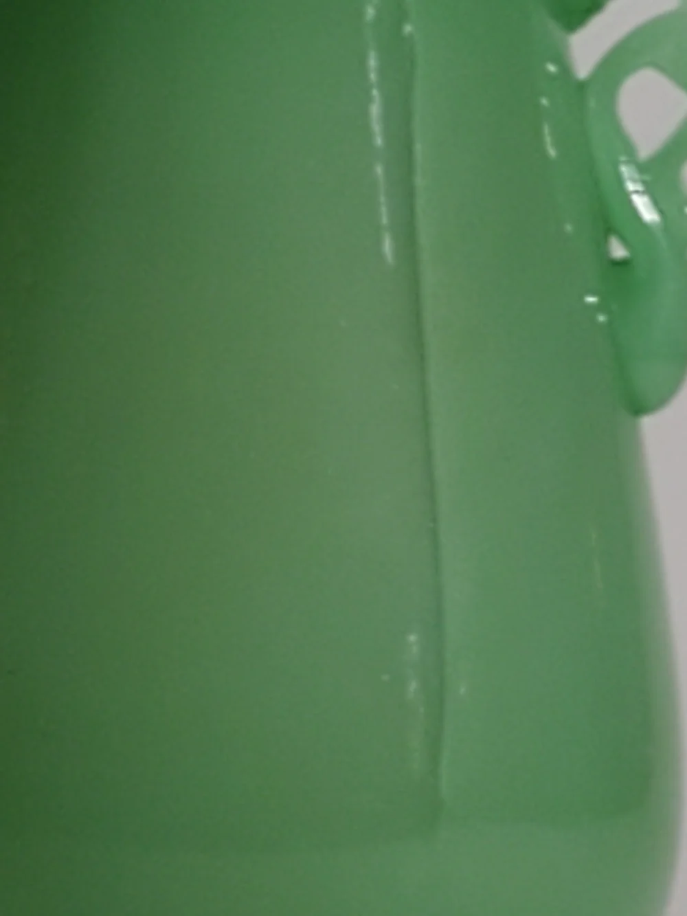 FREE WITH PURCHASE Decorative Jade Art Glass Vase with Sculpted Loop Handles